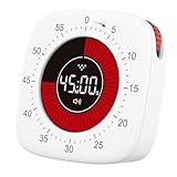 AuyKoo Visueller Timer mit Licht, Digital Time Kinder Timer Wiederaufladbare Pomodoro Timer, Visual Timer, Eieruhr Countdown Timer für Küche Kochen, Kinderstudium, ADHS, Schreibtisch, Büro, Unterricht