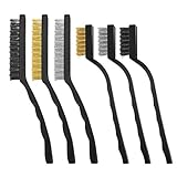 Shenzhongxin 6 Stück Drahtbürsten Set, Stahl, Metallrost Bürsten, Nylon und...