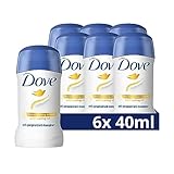 Dove Antitranspirant Deo Stick Original mit 1/4 Pflegecreme Deodorant schützt...