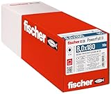 fischer PowerFull II 8,0 x 180, Premium Vollgewindeschraube (50 Stk.) mit...