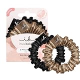 invisibobble Sprunchie Slim Schwarz Gold I 2x Stoff Haargummis gold schwarz für...