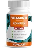 Vitamin B Komplex hochdosiert - 180 Tabletten - alle 8 B-Vitamine (B1, B2, B3,...