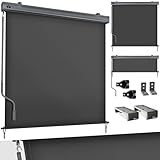 tillvex® Senkrechtmarkise 140 x 250 cm für Außen- und Innenbereich |...