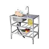 Edelstahl Werkbank Spülbecken Outdoor Küche Edelstahl Spültisch Gastro...