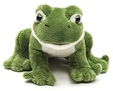 Uni-Toys - Grüner Frosch Plushie, sitzend - 13 cm (Länge) - Plüsch-Wassertier...