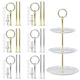 6 Set Etageren Stangen.Vintage Etageren Bausatz.Metallstange Etageren 2 bis 3...