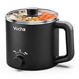 Vocha Elektrische Hot Pot Topf, 1.6L Kleiner Elektrischer Kochtopf, Tragbare...