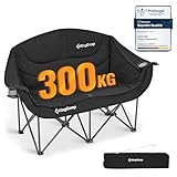 KingCamp Camping Couch Faltbar bis 300 kg, Luxus Campingstuhl Klappbar 2...