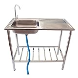 Lemodo Outdoor Spüle | Edelstahl Spültisch mit Wasserhahn | Spülbecken mit...