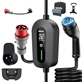 EzGoGo Mobile Wallbox 11kW Ladegerät Typ 2 (3-phasig) mit 7m Ladekabel CEE 16A...