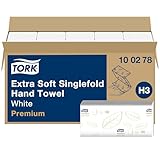 Tork extra weiche Zickzack Papierhandtücher Premium 100278 - H3 Falthandtücher...