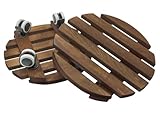 Homingrove 2er-Set Pflanzenuntersetzer mit Rollen Ø 30 cm – Tragkraft bis 100...