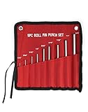 QWORK 9-tlg Splinttreiber Satz 1.5mm - 8mm | 1/16'-5/16' Durchschlag Werkzeug...