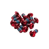 Reverse Components Women's Disc Rotor Bolt Set-12 pcs. (Red), Rot, M5x10