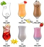 PLATINUX Cocktailgläser 400ml (max. 470ml) aus Glas Set 6-Teilig...