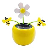 SolarCosa Solar-Wackelblume Biene, 11 cm hoch, für Kinder und Familien mit...