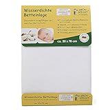 GRÜNSPECHT Wasserdichte Betteinlage 50x70cm, Matratzenschutz, 100 % Baumwolle...