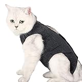 LIANZIMAU Katzenbody Nach Op Mit Anti-Licking Für Bauchwunden Soft Home Indoor...