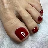 MouyouGlow 24 Stück Fake Zehennägel Fußnägel zum Aufkleben Kurz,Squared...