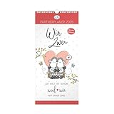 Planer für Zwei 2026: Wandkalender mit zwölf Monatsseiten mit 4 Spalten zum...