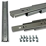 BRESKO 1 Paar (2 Stk.) Schubladenschienen 30-70 cm Vollauszug mit und ohne...
