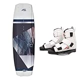 F2 Set Wakeboard Shore Braun 144cm mit Wakebindung Team Boot L/XL