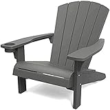 Keter Alpine Adirondack Chair, Outdoor Gartenstuhl aus Kunststoff mit...