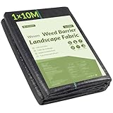 Velway Unkrautvlies Gartenvlies 1mx10m Wasserdurchlässig - 10m² Extra Stark...