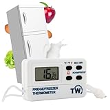 Digital Gefrierschrank oder Kühlschrank Thermometer mit Alarm-Funktion und...