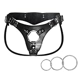 Verstellbares Leder-Gothic-Strap-On-Geschirr mit durchlöchertem Design für...