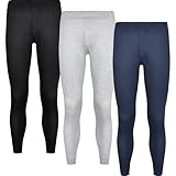 Herren Thermo Unterhose Lang 3er Pack Männer Long Johns Skiunterwäsche...
