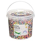 folia 73219 - Bügelperlen im Eimer, 30.000 Stück sortiert in 22 verschiedenen...