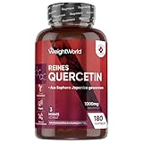 Reines Quercetin 1000mg pro Portion - 180 vegane Kapseln - 3 Monate Vorrat - Aus...