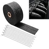 Schwarzes Auspuffband, Auspuff-Hitzeschutzband, Basaltfaser-Isolierband,...