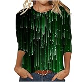 Weihnachtspullover Damen Langarm Sweatshirt Rundhals Weihnachtspulli Elegant...