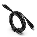 Spiralkabel USB C auf USB C Kabel, Typ C Handy Schnellladekabel, Android Auto...