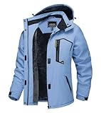 TACVASEN Damen Winddicht Wasserdicht Funktionsjacke Winter Wandern Outdoorjacke...
