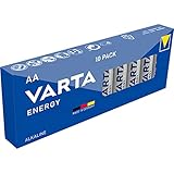 VARTA Batterien AA, 10 Stück, Energy, Alkaline, 1,5V, Verpackung zu 80%...