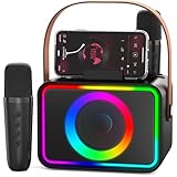 [2025] Karaoke Maschine: Wowstar Karaoke Anlage mit 2 Karaoke Mikrofonen für...