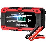Autobatterie Ladegerät 10A Batterieladegerät 12V Intelligentes LiFePO4...