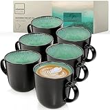 SÄNGER Fiji | Kaffeebecher 6 Personen, Steingut Kaffeetassen Set 6er, Tassen...