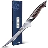 HOSHANHO Filetiermesser 18cm Küchenmesser, Profi Fischmesser und Ausbeinmesser,...