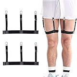 Hemdhalter Herren mit rutschfesten Clips,Shirt Stay Flexible und Elastische für...