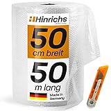 Hinrichs Luftpolsterfolie 50cm x 50m - Verpackungsmaterial für empfindliche...