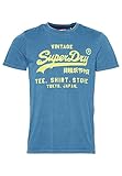 Superdry Herren Neon Vl T-Shirt, Blau (Esign Blue), L