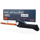 Presch Mini Metallsäge Flexibel 300mm - 3in1 Bügelsäge inkl. Metallsägeblatt...