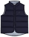 Petit Bateau Jungen A0BBC Ärmellose Daunenjacke, Blau, 12 Jahre