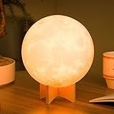 Mondlampe - OxyLED 18cm Groß 3D Mond Lampe LED RGB Mondlampe mit Fernbedienung...