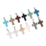 JPXXFM 12pcs Natursteinkreuz -Anhänger für Schmuck für personalisierte...