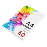 Aquarellpapier 300g/m² – 50 Blatt hochwertiges Aquarellpapier für Aquarell,...